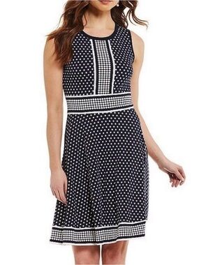 Michael Kors Polka Dot Midi Dress - Size: Medium